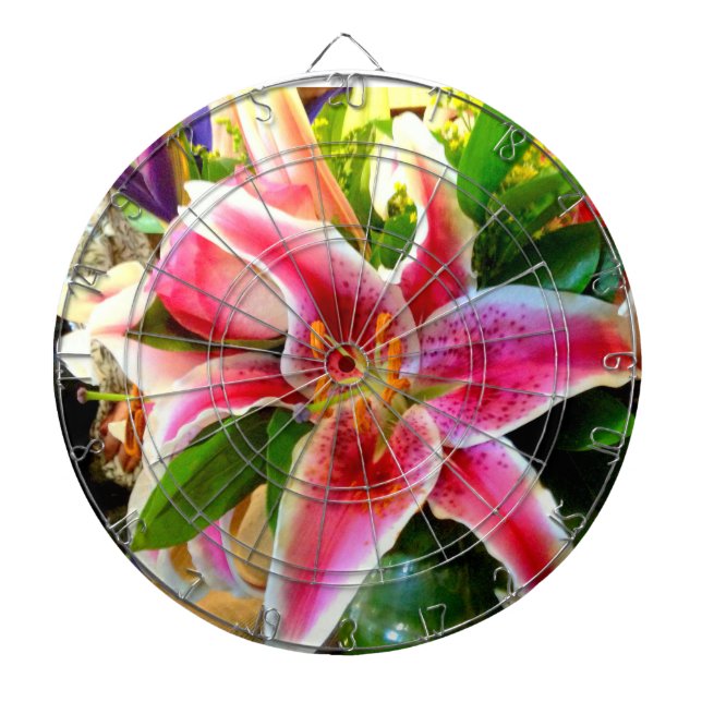 rosa Stargazer lily dart board Piltavla (Framsidan)