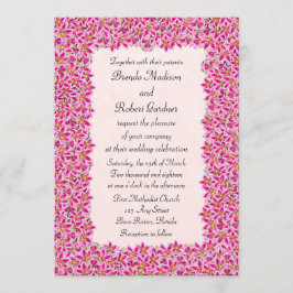 Rosa Stargazer Lily Garden bröllopsinbjudning Inbjudningar