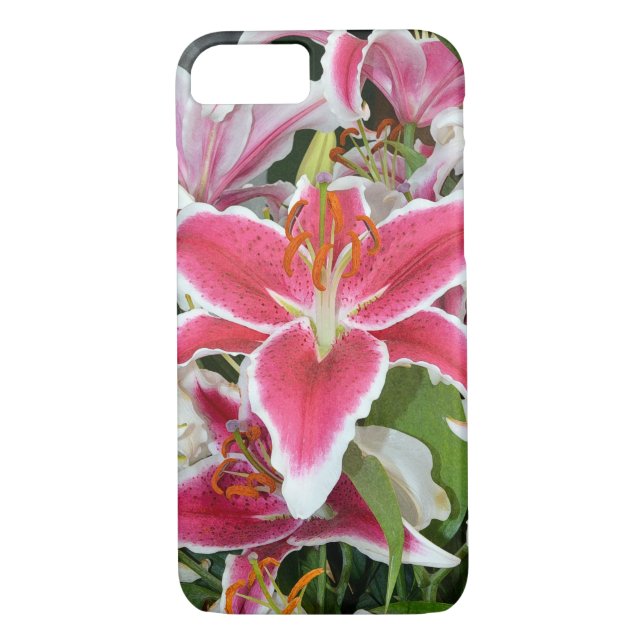 Rosa stargazer lily iphone case Case-Mate iPhone skal (Baksida)