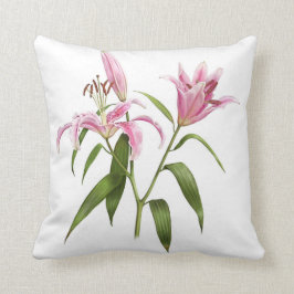 Rosa Stargazer Lily Kudde