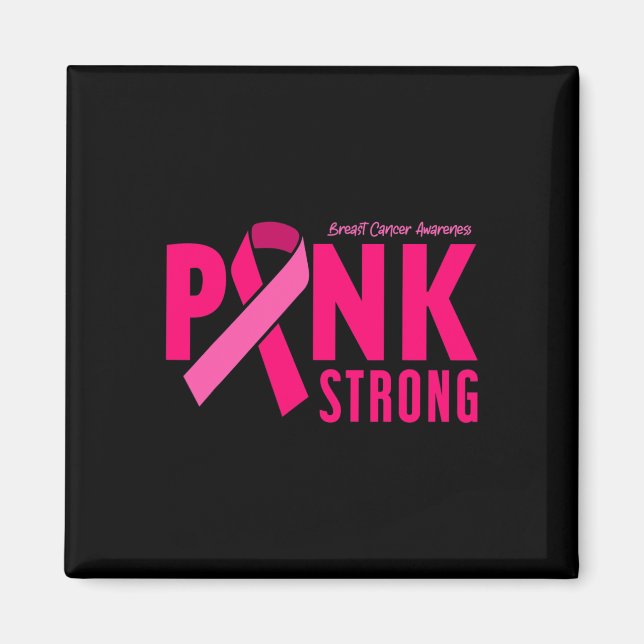 Rosa Stark bröstcancermedvetenhet Magnet (Framsidan)