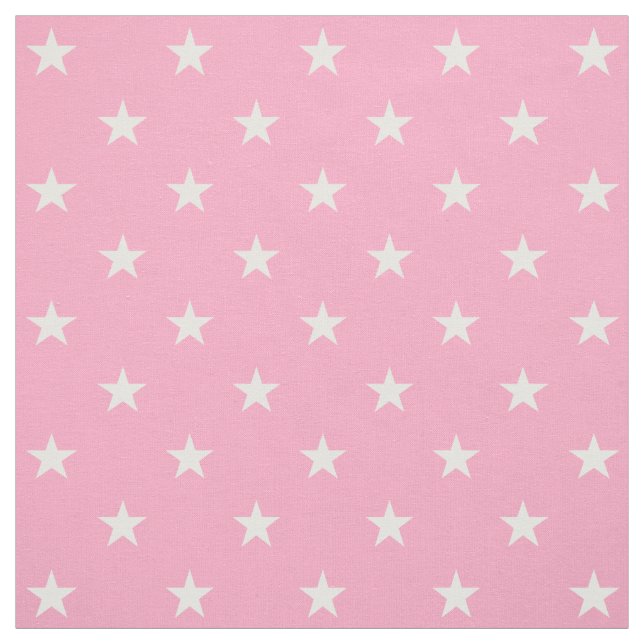 Rosa Stars Fabric Tyg (Provkarta)