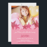 Rosa Stars Kids Photo Födelsedagsfest inbjudan<br><div class="desc">Rosa Stars Kids Photo Födelsedagsfest inbjudan Anpassade födelsedagsfest inbjudan perfekt för barn. Anpassa inbjudan genom att lägga till ett eget foto och information.</div>