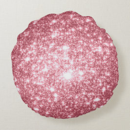 Rosa Stars Round Pillow Rund Kudde