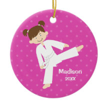 Rosa Stars Taekwondo Karate Girl Personlig
