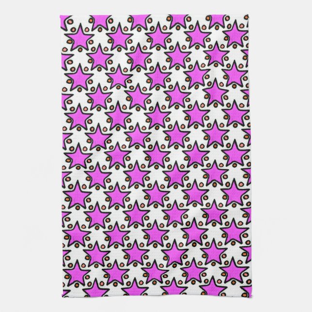 Rosa Stars Towels Kökshandduk (Vertikal)