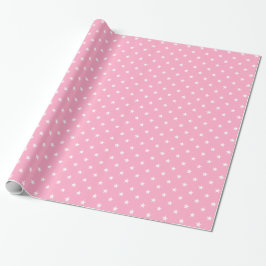 Rosa Stars Wrapping Papper Presentpapper