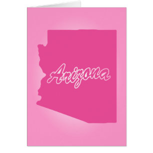 Rosa State Arizona Hälsningskort