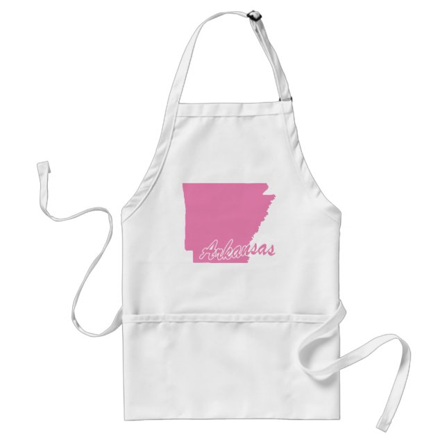 Rosa State Arkansas Vuxen Apron Förkläde (Framsidan)