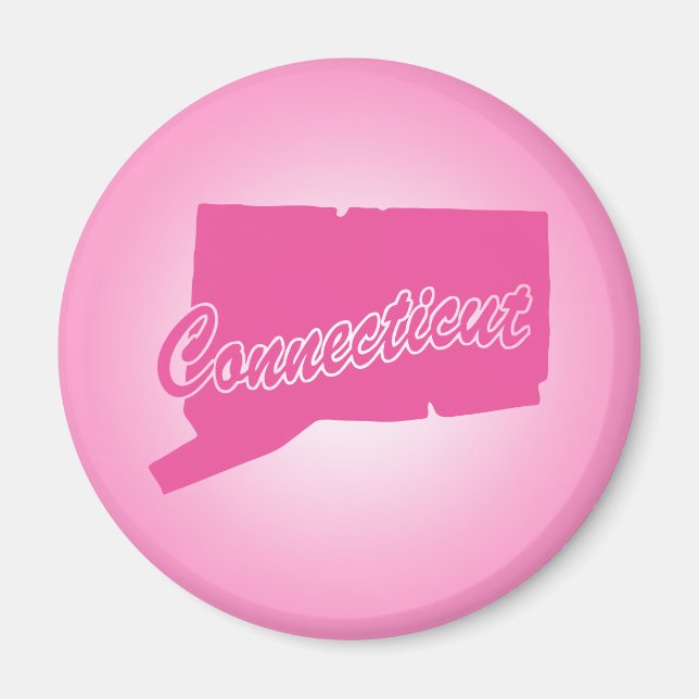 Rosa State Connecticut Magnet (Framsidan)