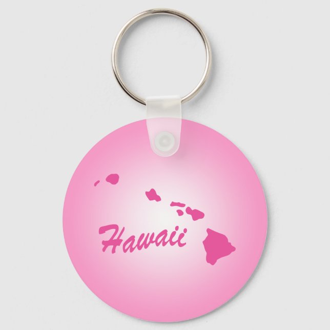Rosa State Hawaii Keychain Nyckelring (Framsida)