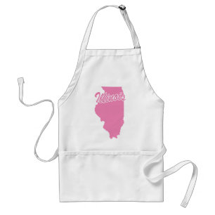 Rosa State Illinois Vuxen Apron Förkläde