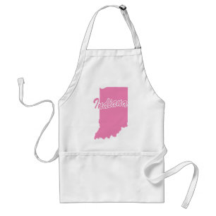 Rosa State Indiana Vuxen Apron Förkläde