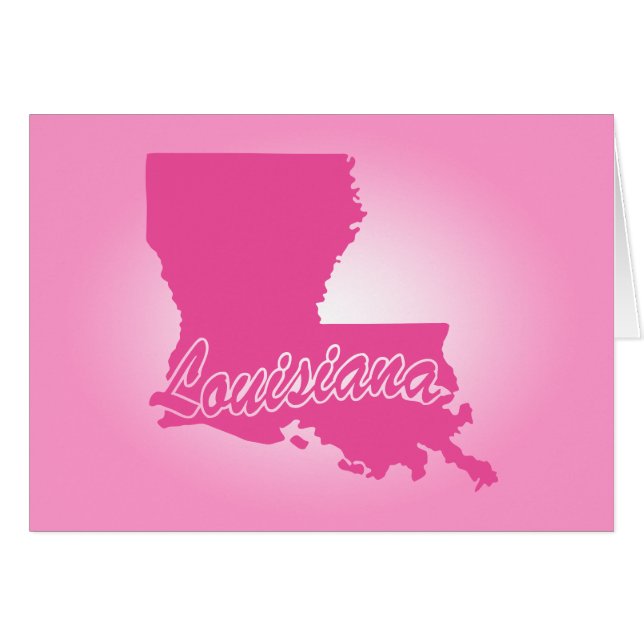 Rosa State Louisiana Hälsningskort (Framsidan Horizontal)