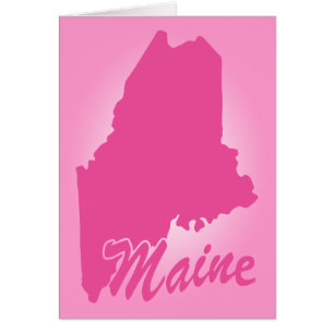 Rosa State Maine Hälsningskort