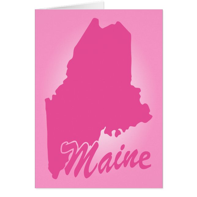 Rosa State Maine Hälsningskort (Framsidan)