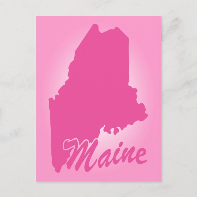 Rosa State Maine-vykort Vykort (Framsida)