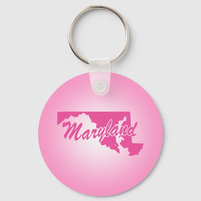 Rosa State Maryland Keychain Nyckelring (Framsida)