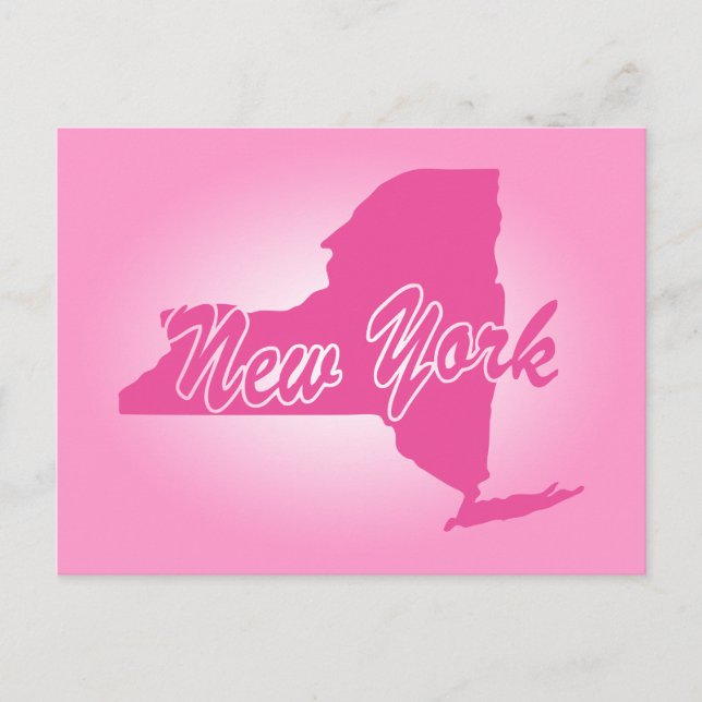 Rosa State New York-vykort Vykort (Framsida)