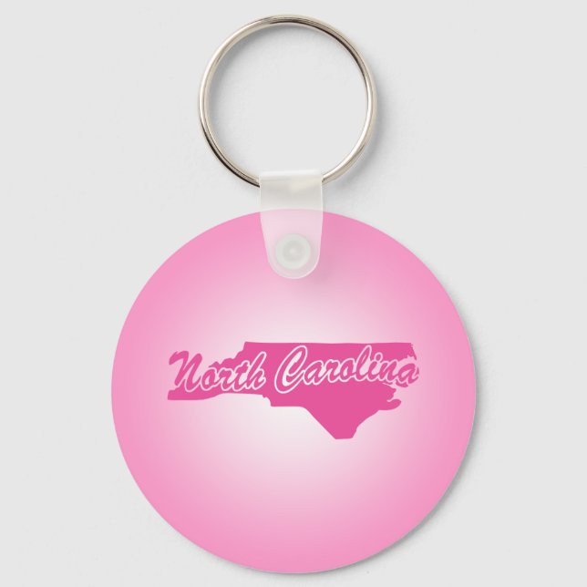 Rosa State North Carolina Keychain Nyckelring (Framsida)