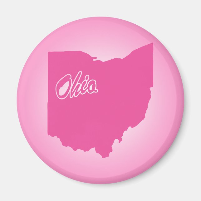 Rosa State Ohio Magnet (Framsidan)