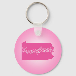 Rosa State Pennsylvania Keychain Nyckelring