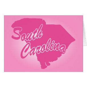 Rosa State South Carolina Hälsningskort