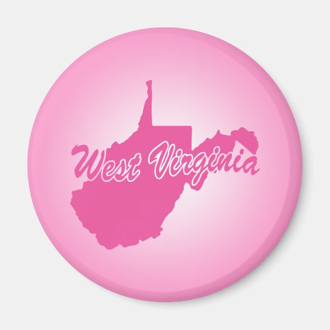Rosa State Väster Virginia Magnet (Framsidan)