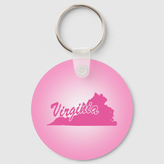 Rosa State Virginia Keychain Nyckelring (Framsida)
