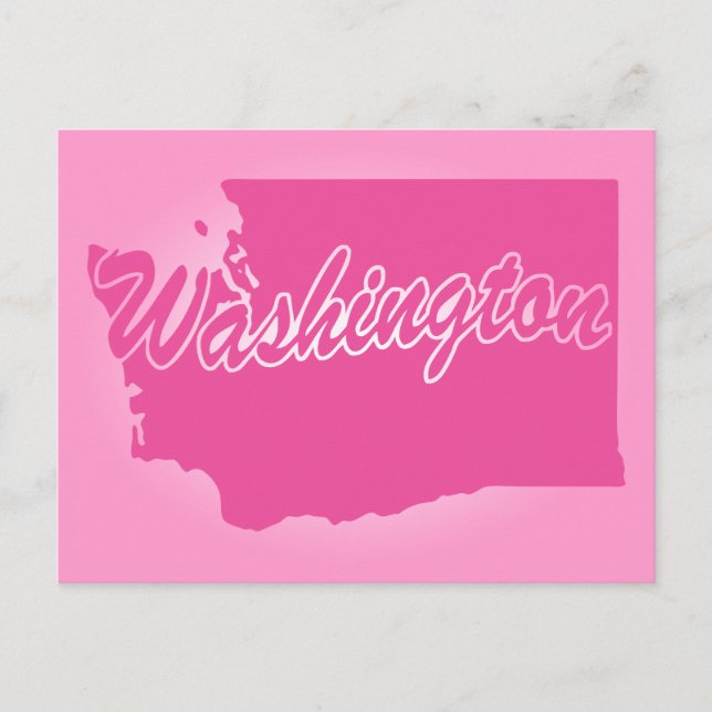 Rosa State Washington Postcard Vykort (Framsida)