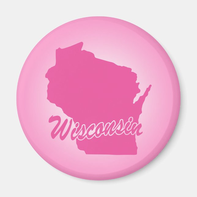 Rosa State Wisconsin Magnet (Framsidan)