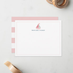 Rosa Stationery-anteckningskort för fyr Anteckningskort