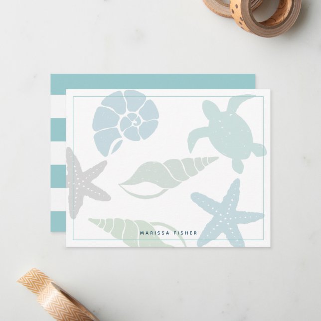 Rosa Stationery-anteckningskort för fyr Anteckningskort (Fram/Back In Situ)