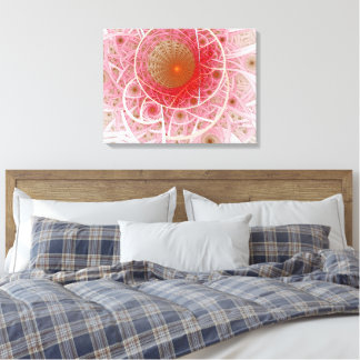 Rosa Steampunk Abstrakt Canvastryck