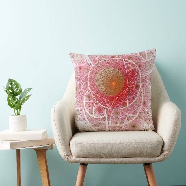 Rosa Steampunk Abstrakt Kudde (Stol)