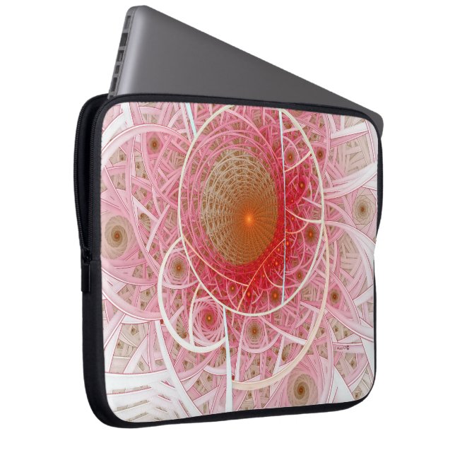 Rosa Steampunk Abstrakt Laptop Fodral (Framsidan Höger)