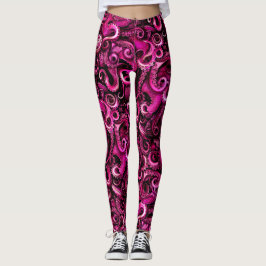 Rosa Steampunk Octopus Tentacles Leggings