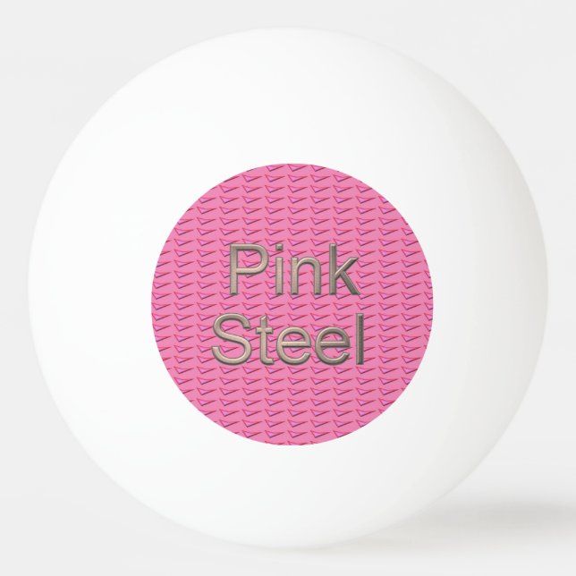 Rosa Steel 1-stjärnig pingpong boll (Framsidan)