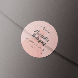  Rosa & Steel Charro Silhouette Quinceanera Runt Klistermärke