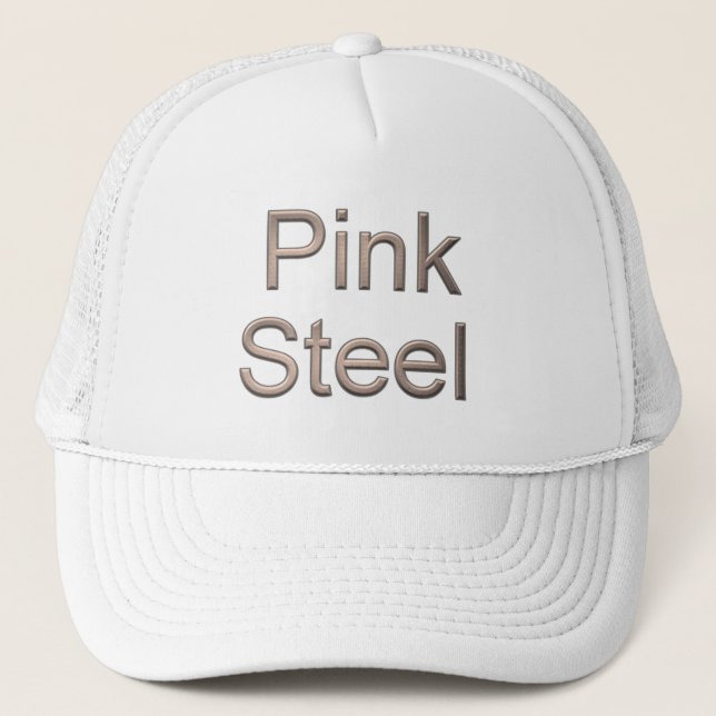 Rosa Steel White truckerkeps (Framsida)