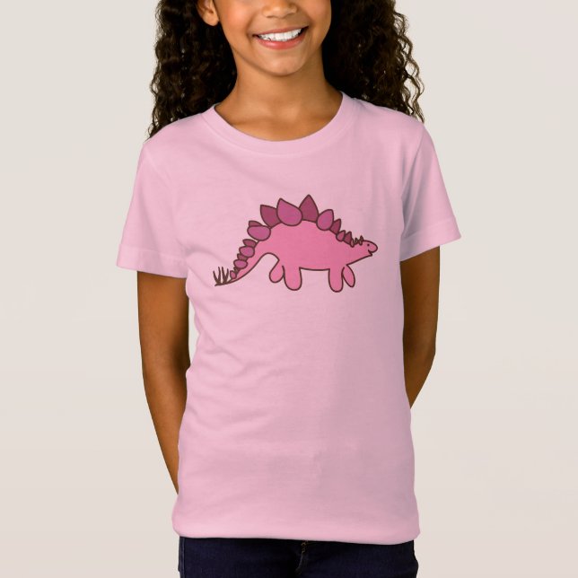 Rosa Stegosaurus T-shirt (Framsida)