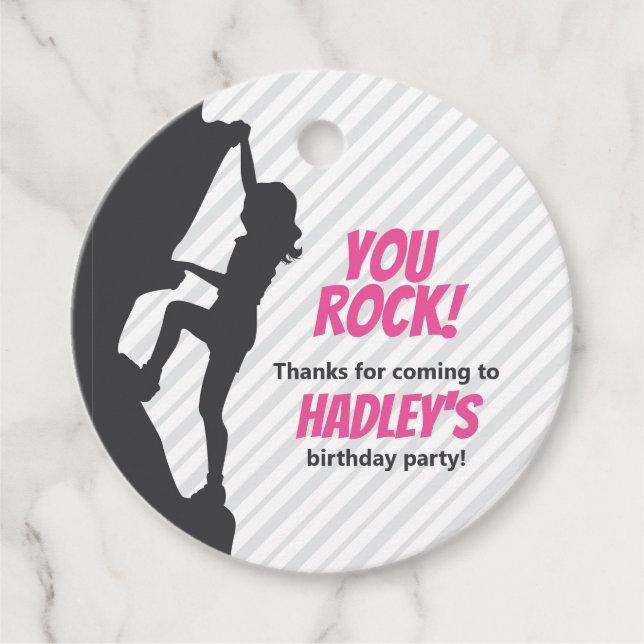 Rosa Sten Klimatfödelsedag | Klimatning i Sten Gåvor Etiketter (Framsida)