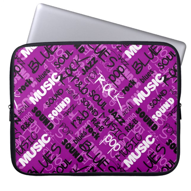 Rosa Sten Pop R & B Music Text Laptop sleeve (Framsidan)