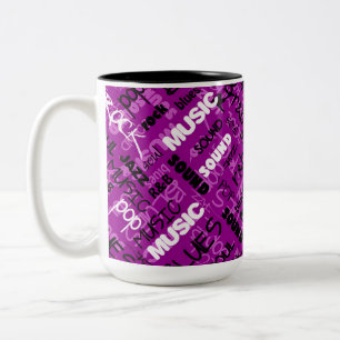 Rosa Sten Pop R & B Music Text Mugg
