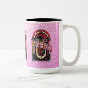 Rosa Sten & Roll Juke Box Retro Mugg