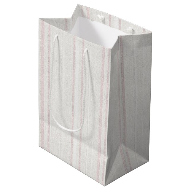 Rosa Stenar Vita Ränder Bröllop Bröllopsdusch (Framsidan Vinklad)