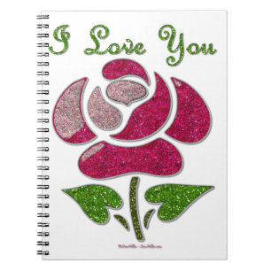 Rosa Stencil Ro I Kärlek Du Anteckningsbok Med Spiral