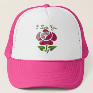 Rosa Stencil Ro I Kärlek Du Truckerkeps