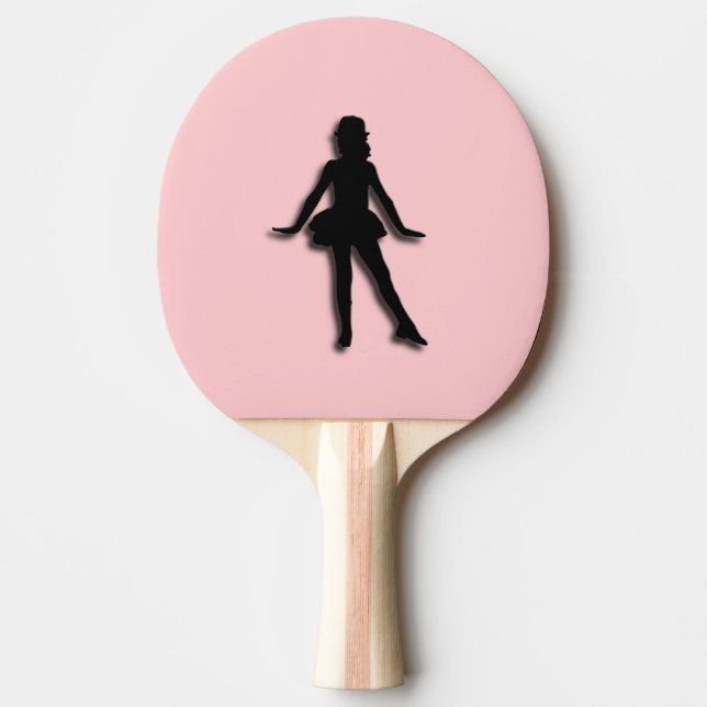 Rosa steppdansare pingisracket (Framsidan)