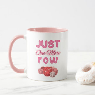 Rosa Sticka En Rad Till Stickning Mugg